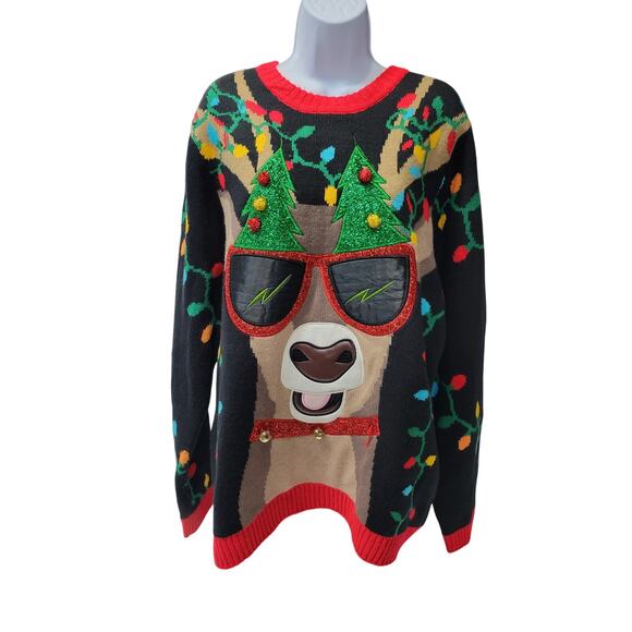 Holiday Time Other - Holiday Time Unisex SZ XL Ugly Christmas Sweater Reindeer embroidered Sweater